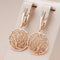 Elegant round mandala earrings in gold color