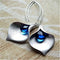Blue silver earrings with lotus