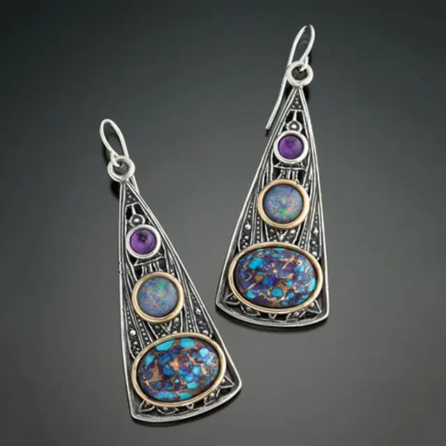 Cosmic boho earrings in sterling silver