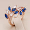 Elegant ring with blue crystal
