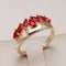 Elegant ring with red crystal