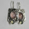 Crystal vintage style earrings in sterling silver
