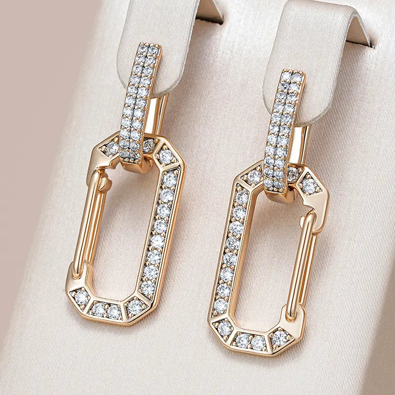 Elegant shiny gold clip earrings