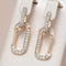 Elegant shiny gold clip earrings