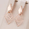 Elegant geometric gold earrings