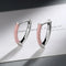 Elegant pink silver earrings
