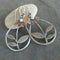 Silver earrings with flowers in vintage style