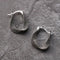 Silver mesh earrings in vintage style