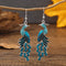Vintage earrings in peacock blue
