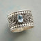 Vintage style blue crystal ring