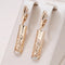 Elegant gold-plated rectangular earrings
