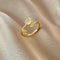 Gold ring with tulip crystal