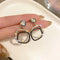 Elegant square earrings in light color