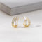 Elegant earrings with enamel and cubic zirconia