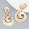 Gold boho spiral earrings