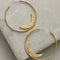Gold vintage style moon earrings