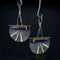 Blue vintage earrings with a protruding element