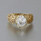 Gold ring with zirconia