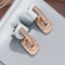 Elegant earrings with gold flakes