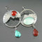 Vintage style earrings with landscape motifs in silver