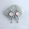 Vintage style earrings with pink crystals