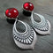 Red mandala earrings