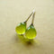 Vintage style olive glass earrings