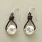 Vintage style leather earrings