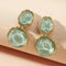 Vintage style green water earrings
