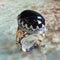 Sparkling vintage style black crystal ring