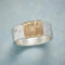 Ring with gold thread in silver color