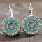 Rounded vintage mandala earrings