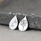 Silver dandelion drop earrings