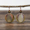 Round brown vintage earrings