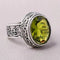 Vintage style olive glass ring