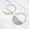 Silver vintage style earrings with a hollow crest