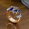Irregular blue vintage ring