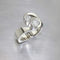 Silver ring with zircons in vintage style