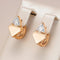 Elegant shiny gold lace earrings