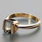 Gold ring made of square glass