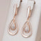 Elegant, shiny, hollow drop earrings