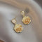 Elegant earrings with round crystals