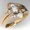 Irregular gold shiny vintage ring