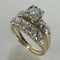 Gold vintage ring with glitter