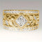 Gold hollow shiny vintage ring