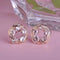 Elegant gold and crystal earrings
