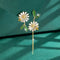 Elegant hanging daisy earrings