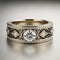 Gold-plated vintage ring with crystal