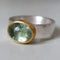 Green ring with round stone, vintage