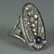 Shiny oval ring in vintage style
